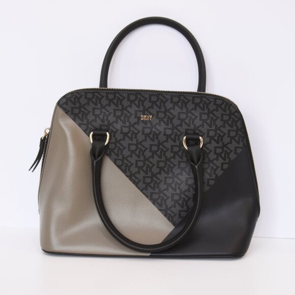 NWOT DKNY Dome Crossbody Tri-Color Handbag Purse Logo Signature w/Gold Tone - Picture 2 of 14